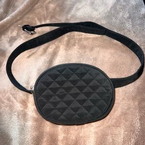 Quilted Black Belt Bag For Sale!